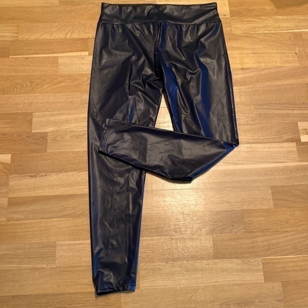 Shein Curve Plus Wideband Waist PU  Leather Leggings 🖤 Super slick! NWOT